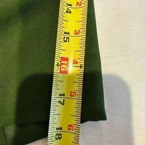 Michael Kors Green Long Sleeve Sheer Blouse (Size 2XL) - Picture 9 of 10